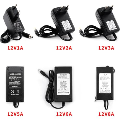 AC 110V 220V To DC 12V Power Adapter 1A 2A 3A 5A 6A 8A 12 Volt Universal Adapter Power Supply Converter Charger for Led CCTV