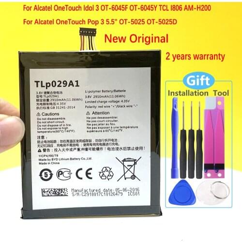 New Original TLp029A1 2910mAh Battery For Alcatel OneTouch Idol 3 OT-6045F OT-6045Y TCL I806 AM-H200 Smartphone