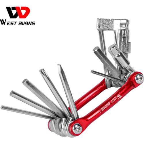 WEST BIKING Bicycle Repair Tools 11 in 1 Cycling Multitool MTB Motorcycle Scooter Repair Tool Kit Electric Bike Accessories