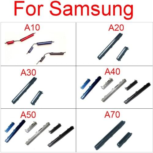 Side Power On Off Button Volume Key Switch Button For Samsung Galaxy A10 A105F A20 A205F A30 A305F A40 A405 A50 A505 A70 Parts