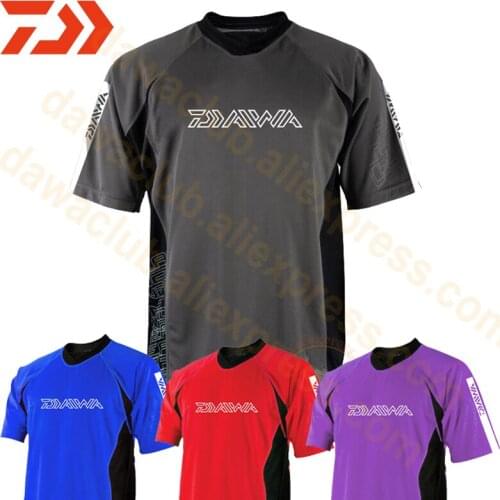 2022 Daiwa Quick Dry Breathable Anti-UV Fishing Shirt Outdoor Clothing Men Running T-Shirt Fishing Clothes Fishing Jersey Tee