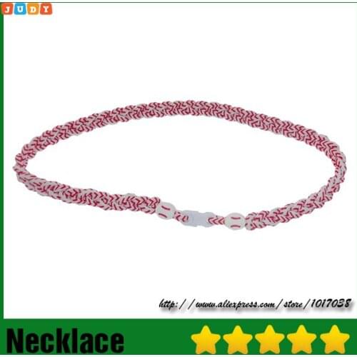 DHL shipping 2019 New brand Baseball Sports Titanium 3 Rope Braided Sport Necklace 100 colors