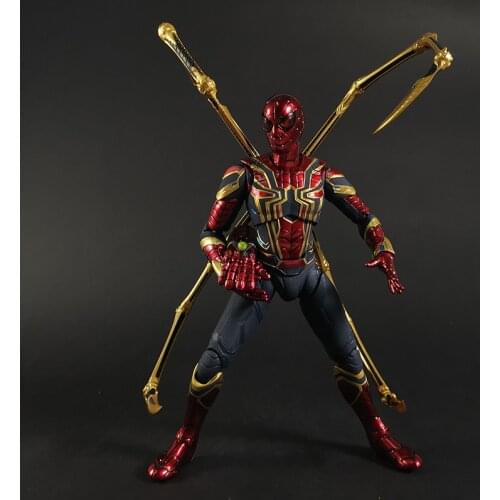 Genuine Marvel Avengers Endgame Iron Spiderman 1/7 Scale Action Figure Deluxe Park with LED Light
