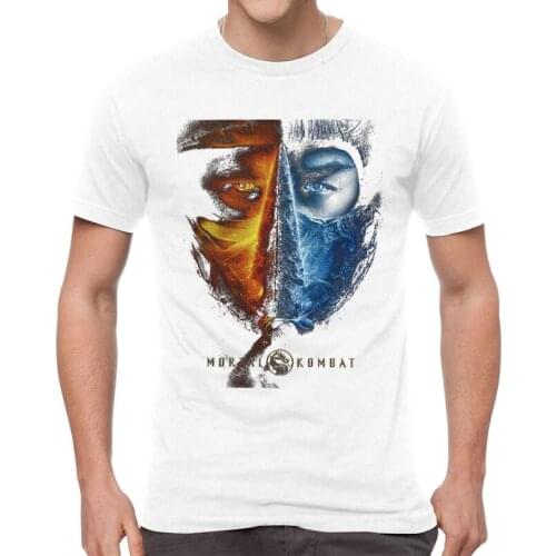 Mortal Kombat T Shirt Men Short Sleeve 100% Cotton T-shirt Sub-Zero Scorpion Tee Tops Graphic Tshirts Gift Idea