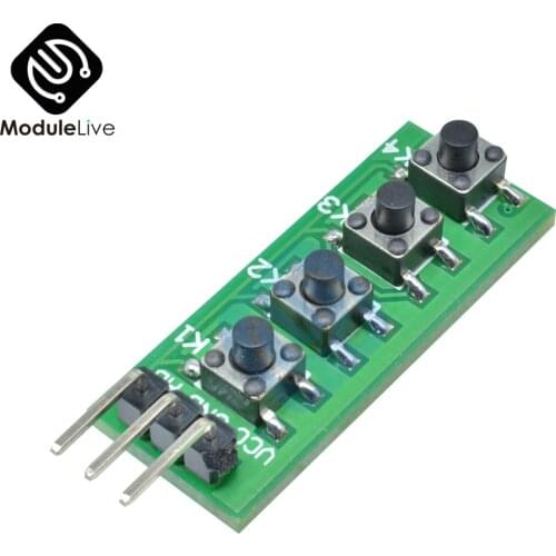 KC11B04 Analog Keypad 4 Button Key Module Switch Keyboard For Arduino For UNO MEGA2560 Breadboard DUE ARM AVR PIC 3.3V 5V