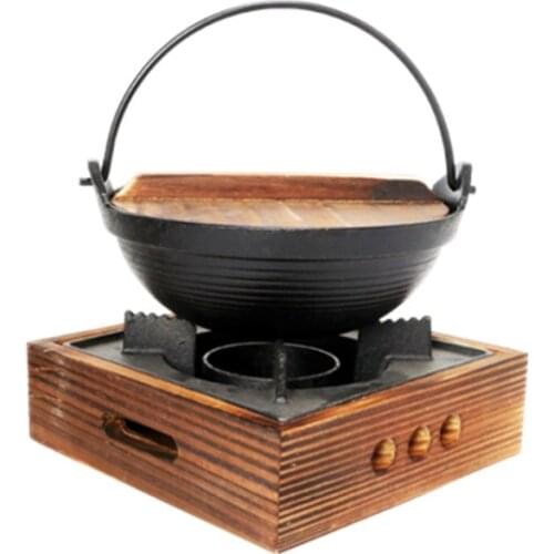 Commercial Japanese style square bbq grill portable small hot pot stove iron hanging pot household mini table stove 024-11