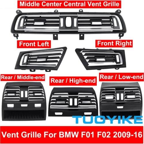 LHD RHD Rear Low-end AC Air Conditioning Vent Grille Wind Outlet Panel Chrome Plate For BMW 7 series F01 F02 730 735 740 750 760