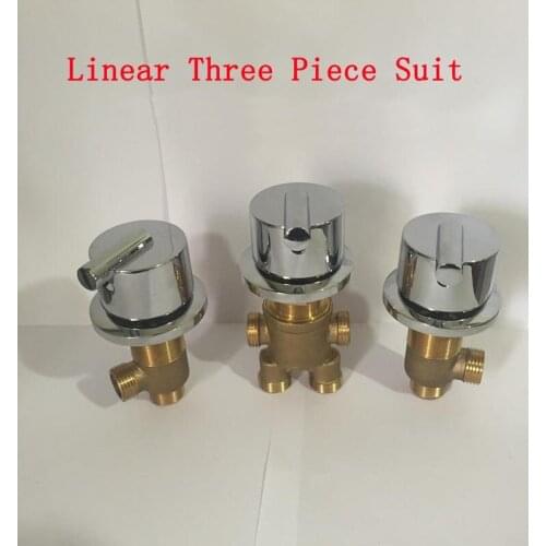 Linear cold and hot water switch, Brass shower room mixing valve water separator, Bathroom bathtub shower faucet mixer