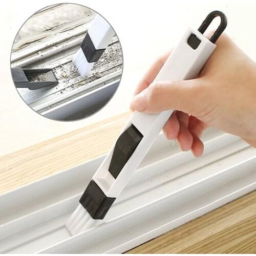 Multipurpose Window Door Keyboard Cleaning Brush Cleaner+Dustpan 2 In 1 Tool Black Blue Color Window Brush