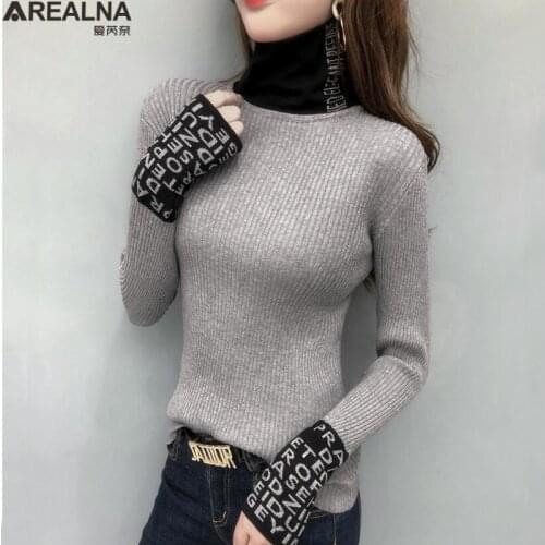 2020 Autumn winter Knitwear Sweater Women Long Sleeve Sweaters And Pullovers Turtleneck Knitted Slim woman Sweaters pull femme