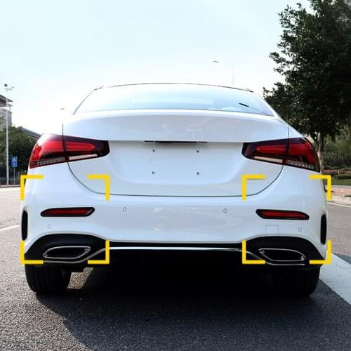 Fit for Mercedes Benz A Class V177 Sedan 2019 2020 Car Accessories ABS Car Rear Fog Light Lamp Decor Cover Trim 2pcs