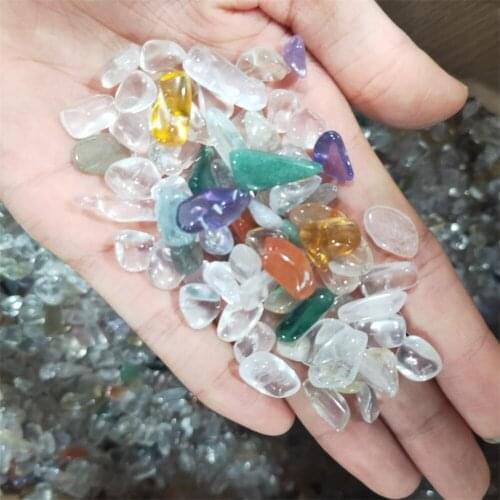 500g Colorful Gravel Coloured Glaze Crystal Buddha Aquarium Fish Tank Stones Natural Stones and Minerals