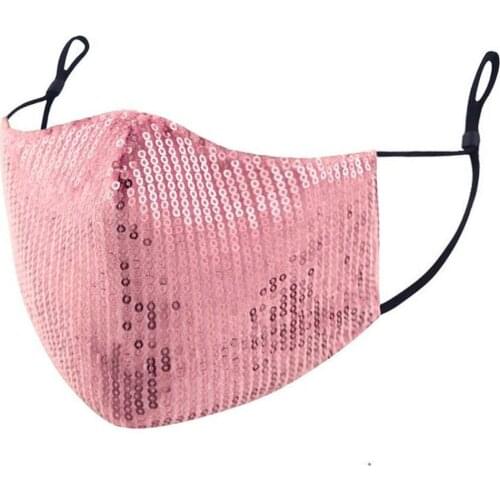 Bling Rhinestone Women Sequin Cotton Breathable masque enfantJewelry Party Masque mascarilla Monder Scarf Halloween Cosplay MasK