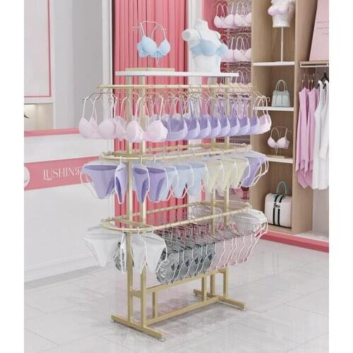 Display rack underpants display rack floor multi functional bra rack ellipse double side middle island shelf