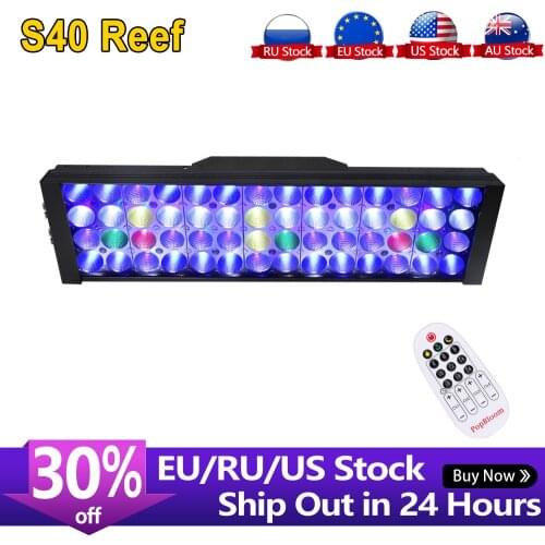 PopBloom Aquarium Light led Reef Marine Aquarium Led Lighting Lamp for Aquarium Reef Coral Saltwater Fish Tank Light Shannon40