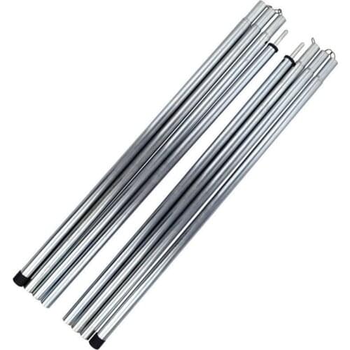 Outdoor Tent Canopy Tarp Poles Tent Canopy Support Rods Iron Canopy Awning Frame Adjustable Portable Tent Rods with Storage Bag