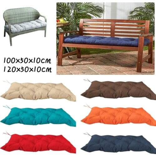 Thickening Long Cushion Solid Color Home Seat Mat Floor Cushion Bench Cushion Waterproof Sunscreen Outdoor Bench Mat Garden Tool