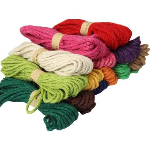 10meter/lots 6mm Color Woven Hemp Rope Student Creative Handmade DIY Decorative Rope Multi-Colored Options