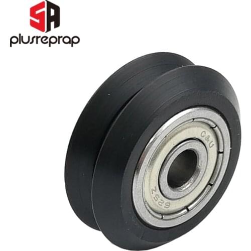10pcs V-Slot Plastic Wheel POM with Bearings W Type Passive Round wheel Idler Pulley Gear for CNC Openbuilds 3D Printer Part