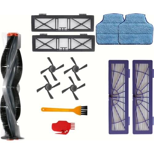 14Pcs Is Suitable For Neato Botvacd Series D7/D6 /D5/D3/D4 Main Brush Side Brush Filter Mop Cloth Cleaning Tool Kit