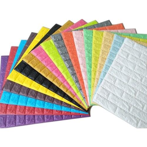3D Imitation Brick Wall Paper Anti-Collision Sponge Wall Stickers Self-Adhesive Wallpaper living Room Stickers Home Decoration