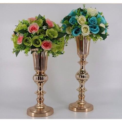 45cm Tall Gold Table Centerpiece Flower Stand Wedding Props