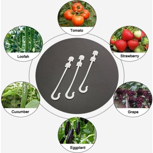 50 Pcs Farm Plastic Ear Hook Tomatoes Fruit Vegetable Fix Plant Growth Ear Hook Garden Tools Gardening Hanging Hook Wholesale