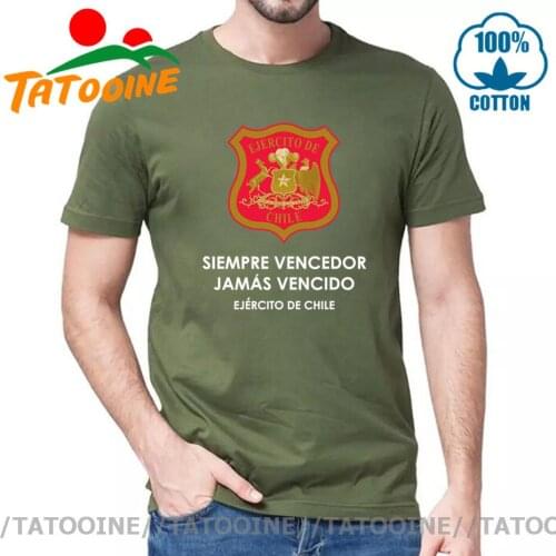 Army Chile country clothes Chilean Arm of Coat T-shirts Tops t shirts mens Military Tactical cotton summer Fashion sports tshirt