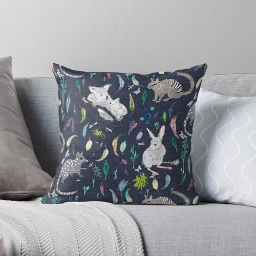 Australiana Marsupials Throw Pillow Cushion Cover Polyester Throw Pillows Case On Sofa Home Living Room Car Seat Decor