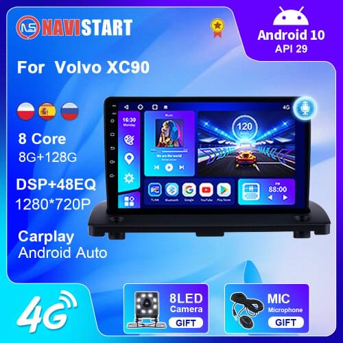 Android 9.0 Car Radio for Volvo XC90 2004-2014 Multimedia Video Dvd Player Navigation GPS 2 Din DSP Canbus Support SWC BT WIFI