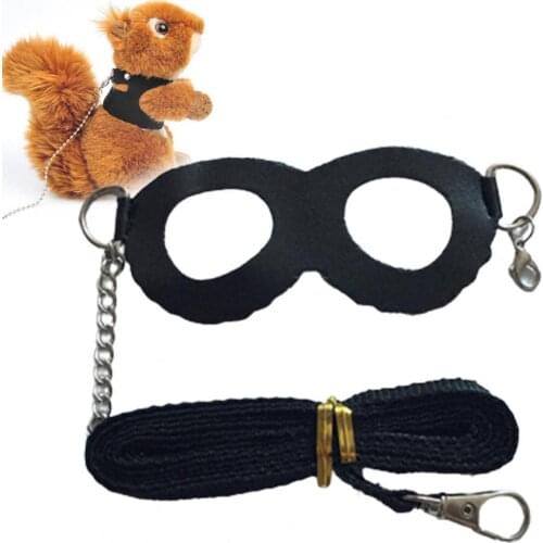 Squirrel Harness Anti-knot Anti-biting Faux Leather Pet Leash Chest Strap pet accessories mascotas