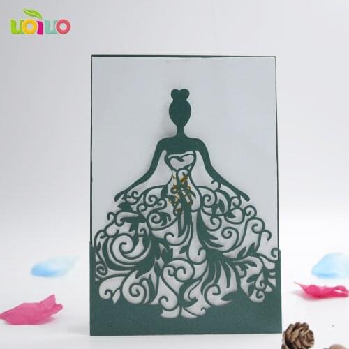 Free shipping 50set inc193 Classic Wedding Invitations Cards Custom Laser Cut Flower Printable Customizable baby girl birhday