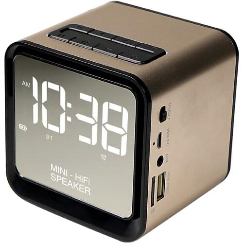 FooHee Mini Wireless Bluetooth Speaker FM Radio Hifi Surround Sound Line In AUX USB SD Card Supported Portable P9