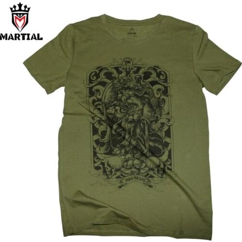 Martial:Aquarius lucky zodiac army green outdoor shirts crossfit t shirts bjj shirts