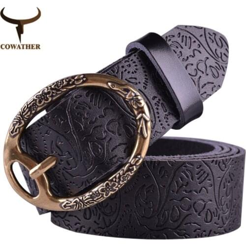 Женские кожаные ремни COWATHER China At AliExpress