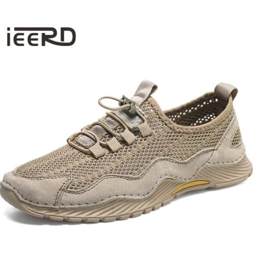 IEERD New Summer Mesh Casual Sneakers Men Fashion Mens Shoes Breathable Sport Shoes Light And Comfortable Zapatillas Hombre
