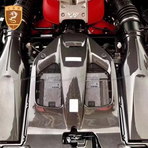 Real Carbon Fiber Engine Interior Fit For Ferrari 812 OME Style Auto Modification Carbon Car Accessories