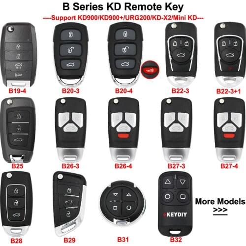 Keyecu B Series KD Remote Key B19-4 B20 B22-3 B25 B26-3 B26-4 B27-3 B27-4 B28 B29 B31 B32 for KD900 URG200 KD900+ KD-X2 Mini KD