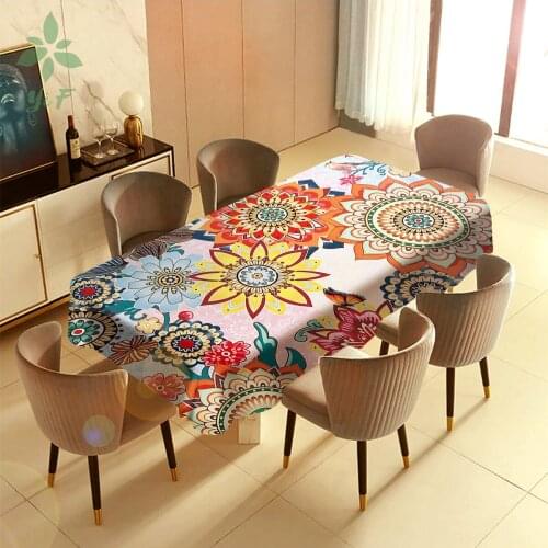 Colorful Plant Flower Barbecue Picnic Home Party Table Cloth
