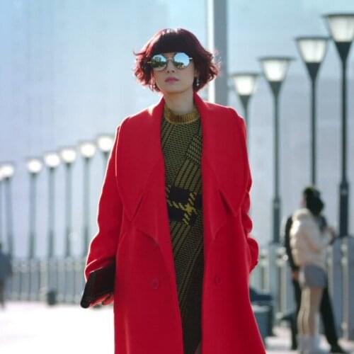 Overcoat Fashion Plus Size 6Xl Woolen Jacket Lady Autumn Winter Women Wool Coat Loose Imitation Cashmere Outerwear Padded Lining