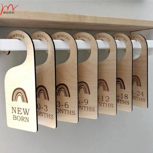 New mum to be wooden Rainbow Baby Wardrobe Divider wooden closet dividers clothes organiser