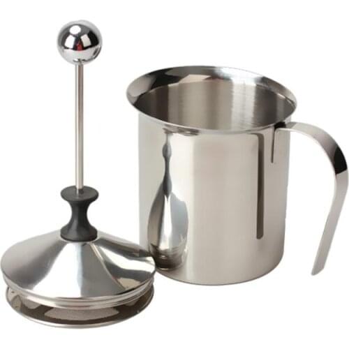New 800ML Stainless Steel Milk Frother Cappuccino Creamer Foam Coffee Pull Flower Cup Double Mesh Milk Frothers Mugs