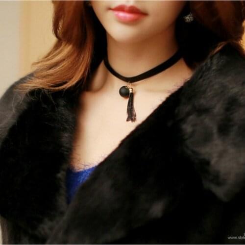 New Chain Tassel Necklace Ball Fashion Jewelry Gender-induced Bohemian Pearl Necklace Female Elegant Necklace