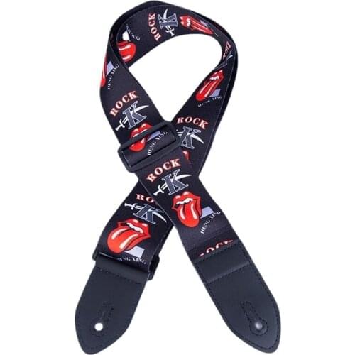 New Musical Instrument Accessories, Ethnic Style Widened Acoustic Guitar Strap, Electric Guitar, Polyester Printed Strap