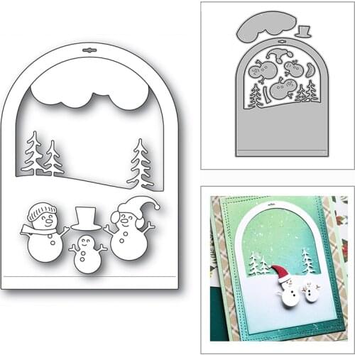 New Christmas Snowmen Snowglobe 2020 Metal Cutting Dies for DIY Scrapbooking Decorative and Card Making Embossing Craft No Stamp