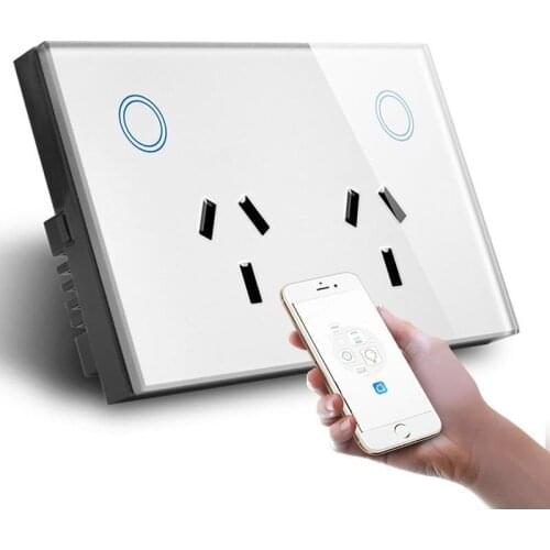 US AU Plug WIFI Smart Socket SAA certified 10A 110-240V Phone Timing,Current Monitoring,Support Alexa/Google Voice Control