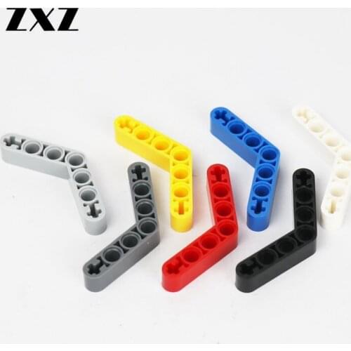20pcs/lot Technic Beam 1 x 7 Bent (4 - 4) Thick Technik Models 32348 Technic Beams MOC Excavator Parts Kids DIY Learning Toys