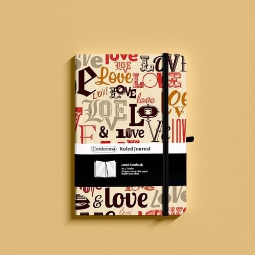 Love A5 Dotted Notebook Hard Cover Dot Grid Journal 100g Travel Planner Diary