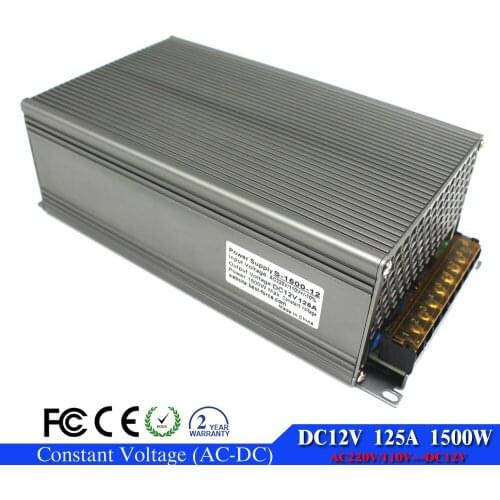 DC 12V 125A 1500W lighting Driver Transformer 220V 110V AC to DC12V Switch Power Supply Adapter Converter For LED Strip light
