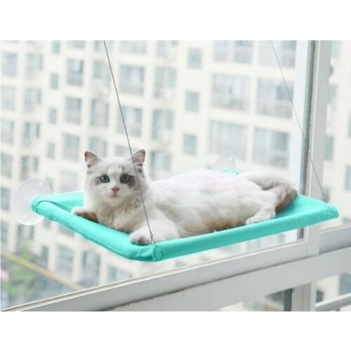 Comfy Window Perch Cat Bed with Strong Suction Cups Detachable Washable Breathable Pet Bed Space Saving Hammock for Cats